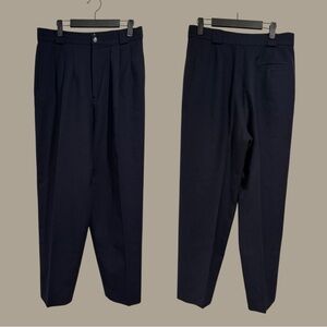 Collectible Gold by Giorgio Sant’Angelo Navy 100% Wool Pleated Trousers